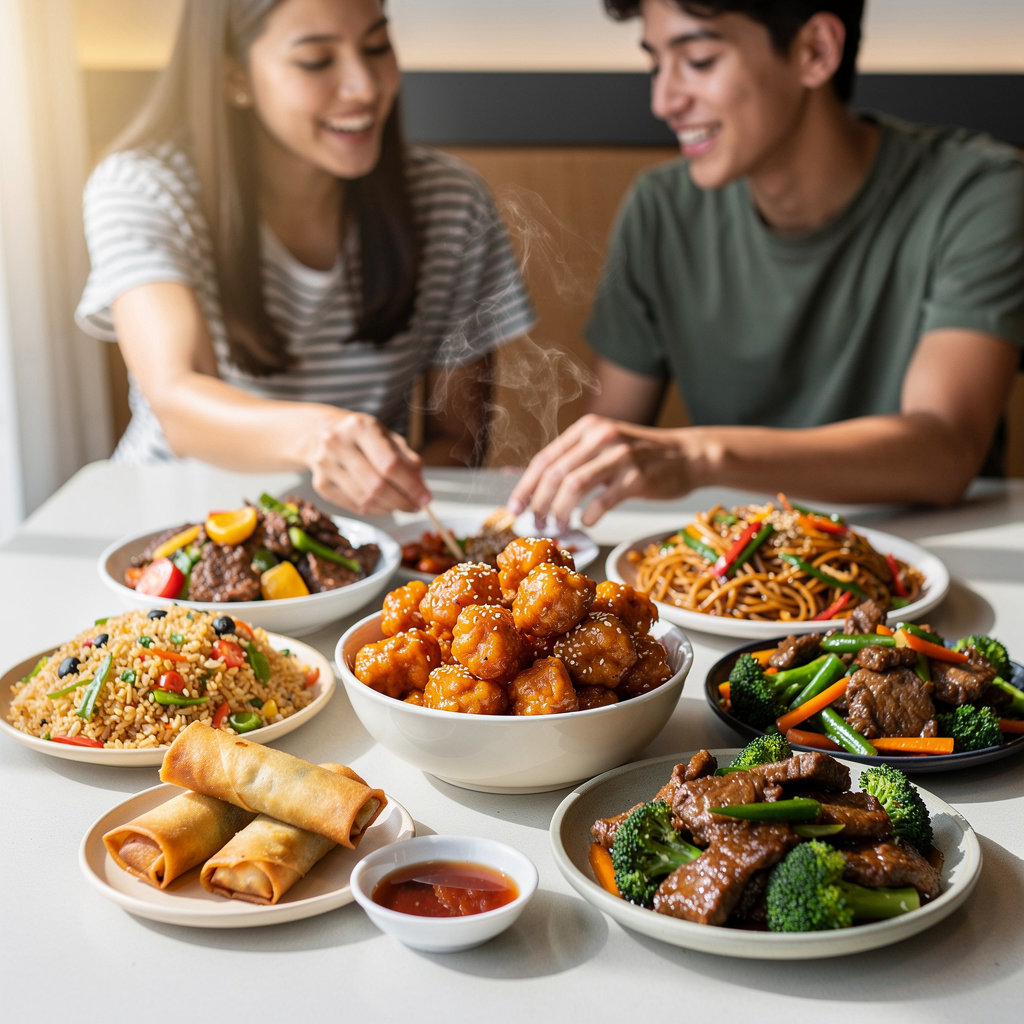 Popular Chinese dishes from Red Pepper Chinese Food Express in Isla Vista, including Mongolian Beef and Kung Pao Chicken